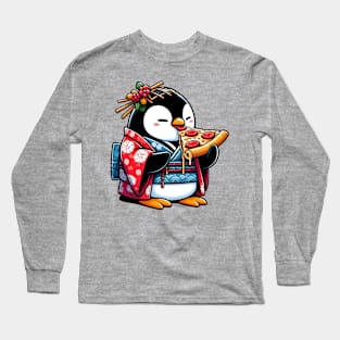 Pizza penguin Long Sleeve T-Shirt